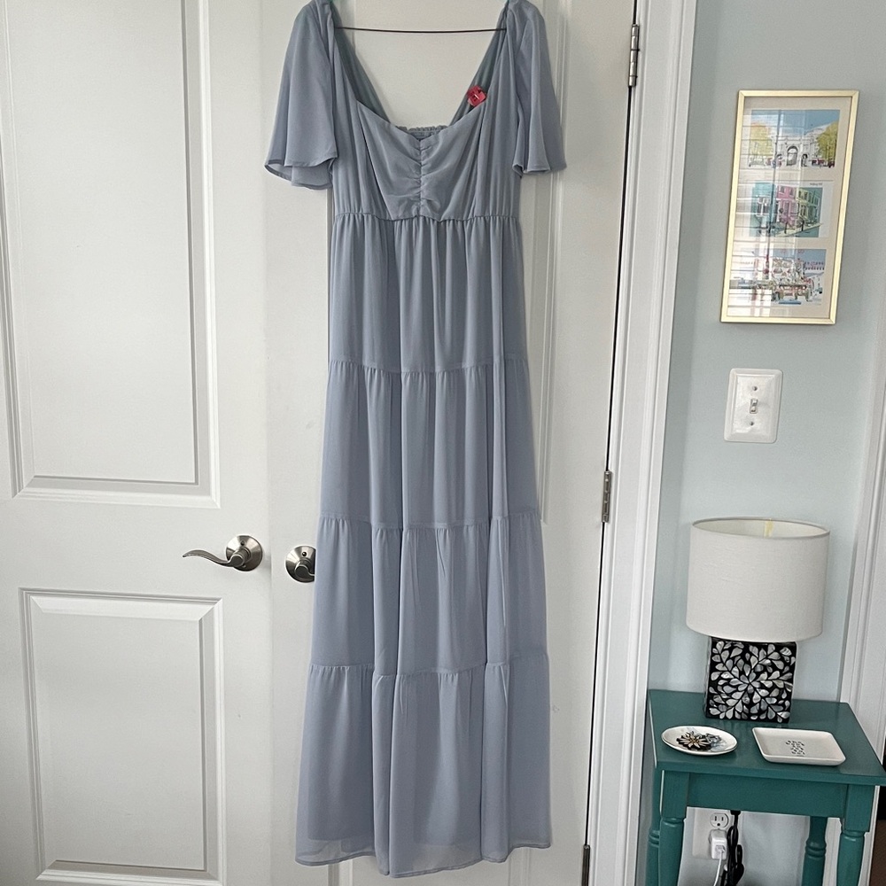Show Me Your MuMu Light Blue Maxi Dress XL